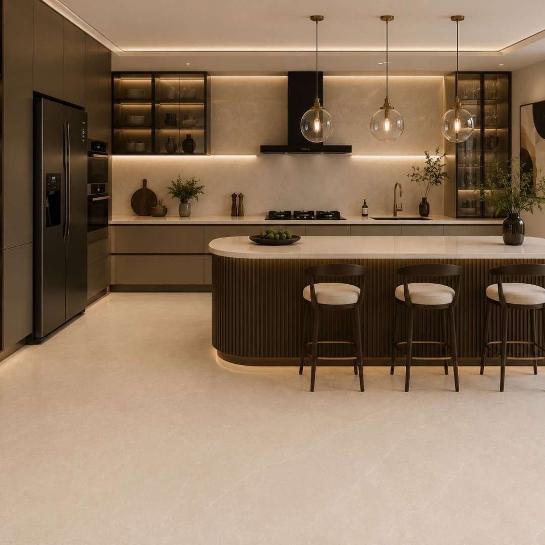 AL Saxone Beige Marble & Stone Kitchen Tiles - My Home Studio